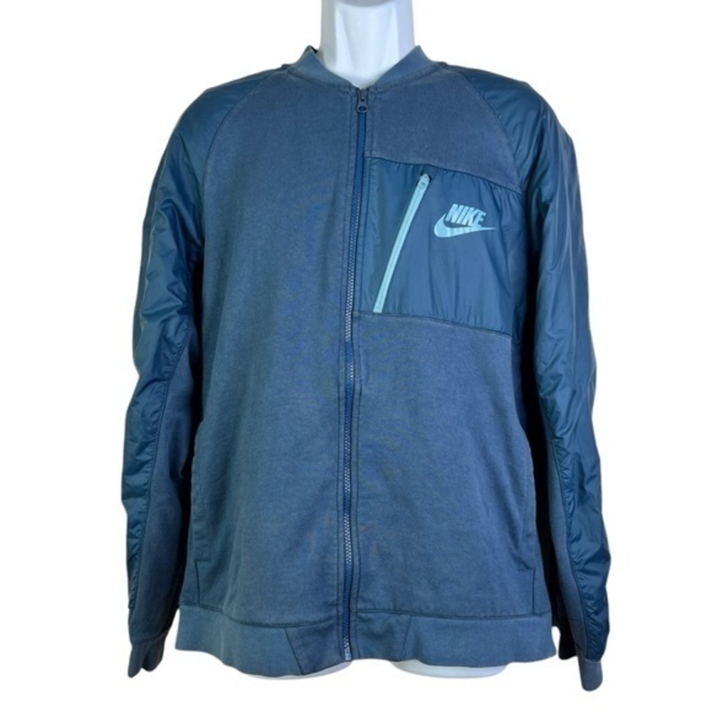 Nike Men's Blue Jacket Zipper up/Down Material Polyster Size L